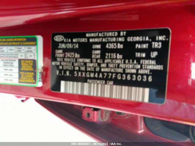 5XXGM4A77FG363036 KIA Optima Lx