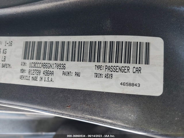 1C3CCCAB6GN170936 Chrysler 200 Limited