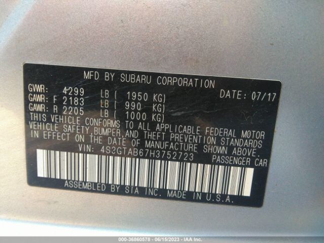 4S3GTAB67H3752723 Subaru Impreza Premium