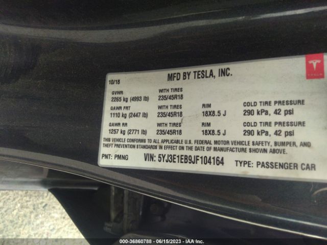 5YJ3E1EB9JF104164 Tesla Model 3 Long Range