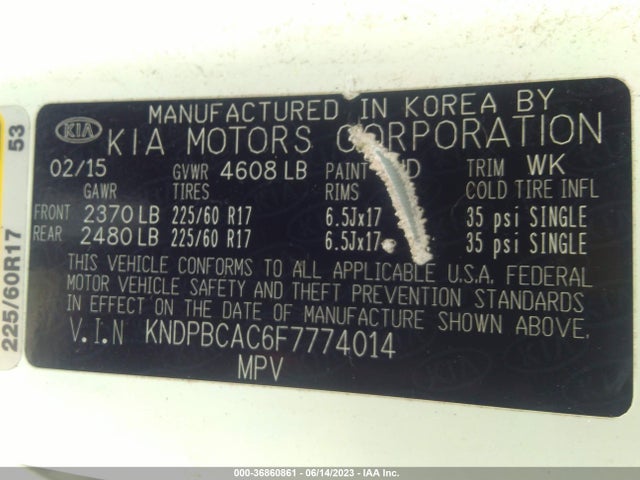 KIA Sportage Lx 2015 KNDPBCAC6F7774014 Image 16
