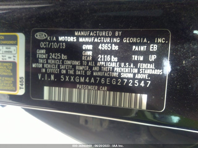 KIA Optima Lx 2014 5XXGM4A76EG272547 Image 10