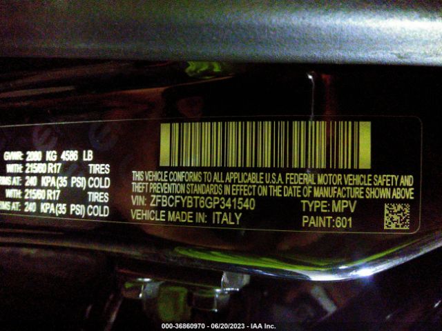 ZFBCFYBT6GP341540 Fiat 500x Easy