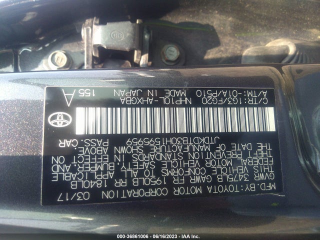 2017 Toyota Prius, VIN: JTDKDTB30H1595959