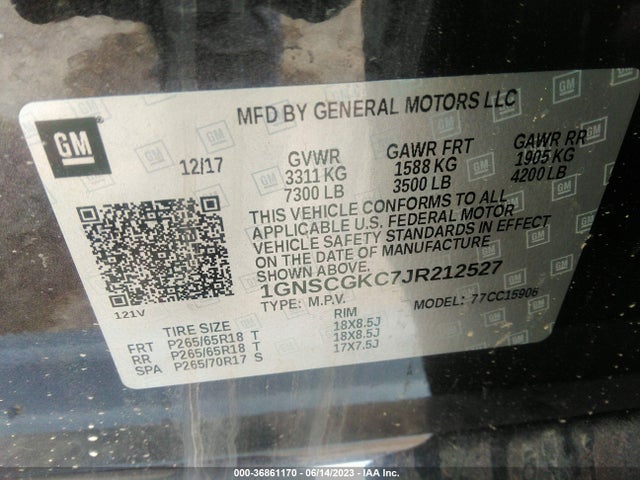 Chevrolet Suburban Ls 2018 1GNSCGKC7JR212527 Image 9