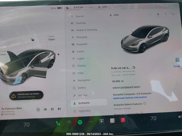 Tesla Model 3 Long Range 2018 5YJ3E1EB6JF074007 Image 15