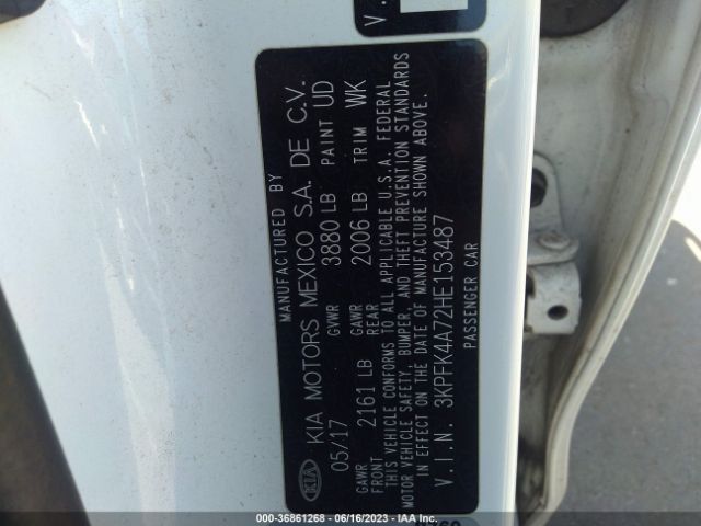 3KPFK4A72HE153487 KIA FORTE LX