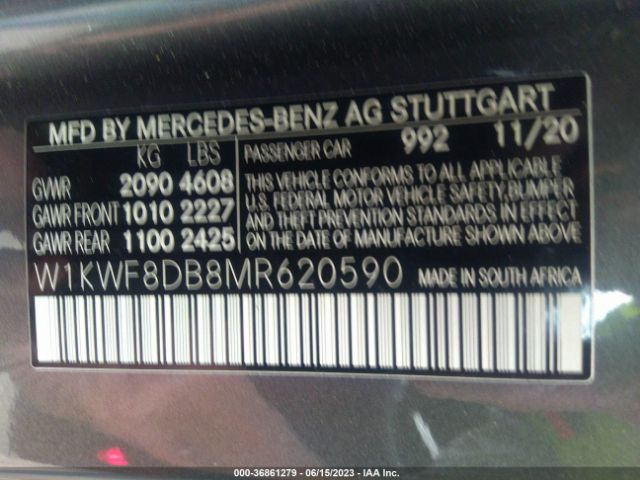 W1KWF8DB8MR620590 Mercedes-Benz C-class C 300