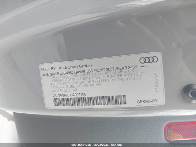 2018 Audi RS 5, VIN: WUAPWAF51JA904105