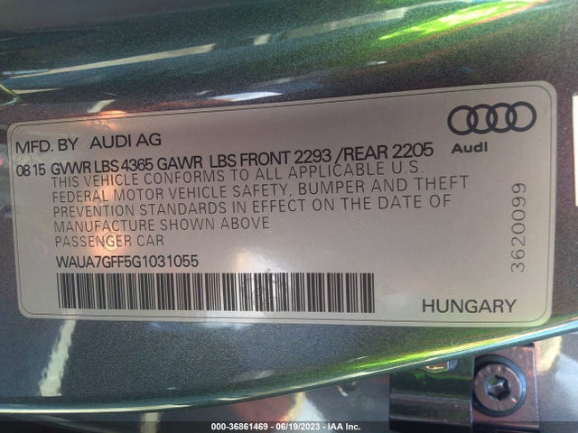 WAUA7GFF5G1031055 Audi A3 1.8t Premium