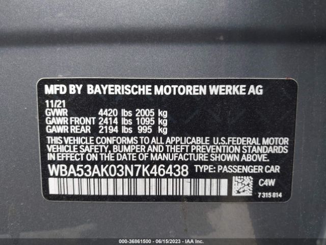 WBA53AK03N7K46438 BMW 2 Series 228i