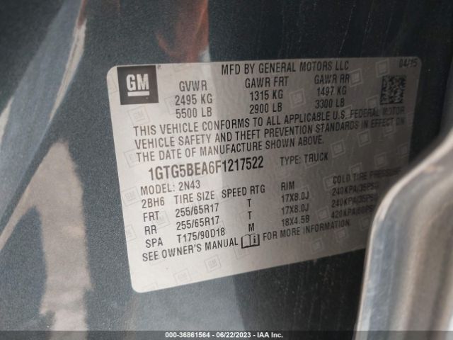 1GTG5BEA6F1217522 GMC Canyon 2wd Sle