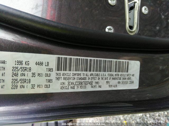 3C4NJCCB9KT637492 Jeep Compass Limited