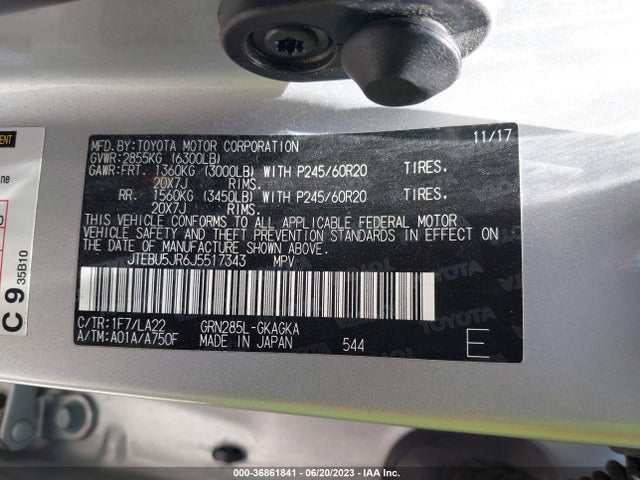 Toyota 4RUNNER SR5 2018 JTEBU5JR6J5517343 Image 14