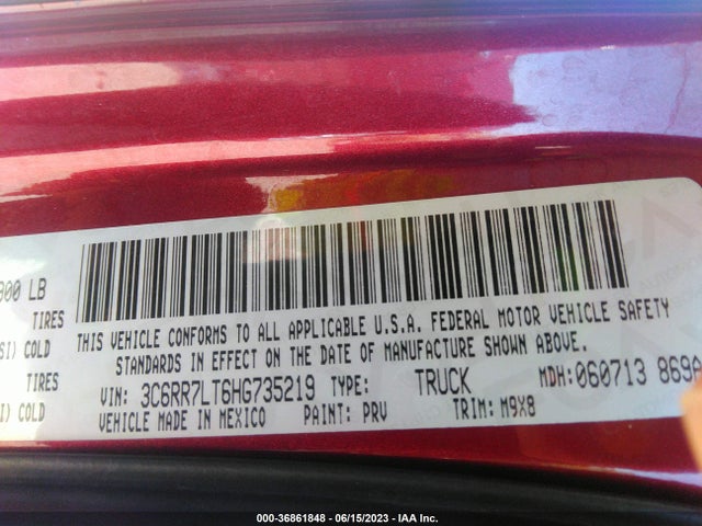 3C6RR7LT6HG735219 RAM 1500 Big Horn