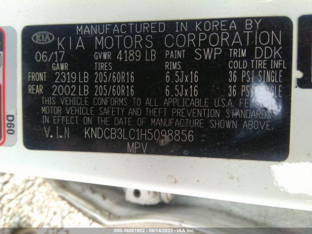 KNDCB3LC1H5098856 KIA NIRO LX