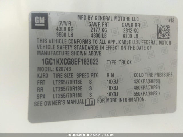 Chevrolet Silverado 2500hd Lt 2014 1GC1KXCG8EF183023 Image 15