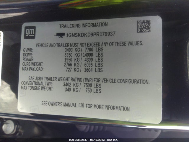 Chevrolet Suburban Z71 2023 1GNSKDKD9PR179937 Image 9