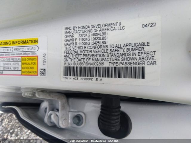 19UUB6F59NA002365 Acura Tlx W/a-spec Package
