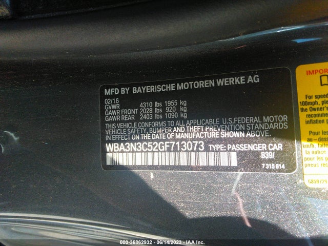 BMW 4 Series 428i 2016 WBA3N3C52GF713073 Image 14