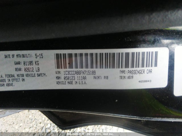 Chrysler 200 Limited 2015 1C3CCCAB6FN715189 Image 9