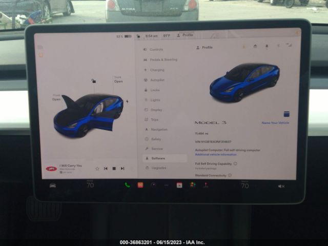 5YJ3E1EA3NF314837 Tesla MODEL 3