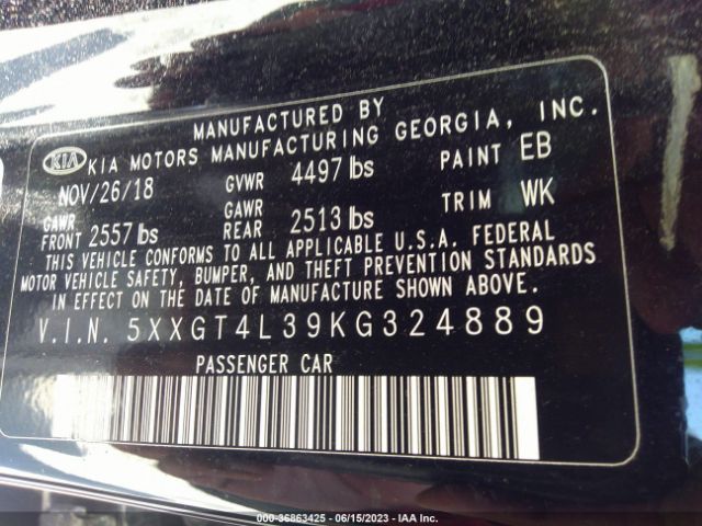 5XXGT4L39KG324889 KIA Optima Lx