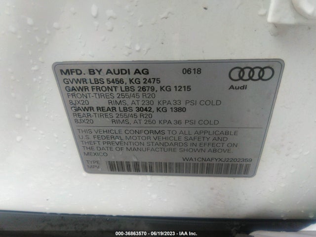 WA1CNAFYXJ2202359 Audi Q5 Prestige/tech Prestige
