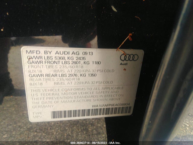 Audi Q5 Premium Plus 2014 WA1LFAFP6EA038804 Image 9