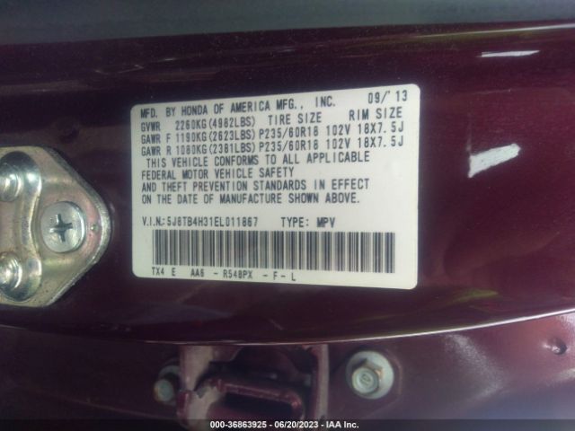 5J8TB4H31EL011867 Acura RDX