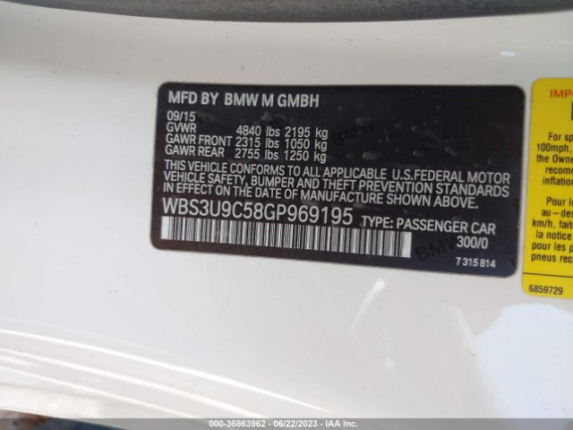 WBS3U9C58GP969195 BMW M4