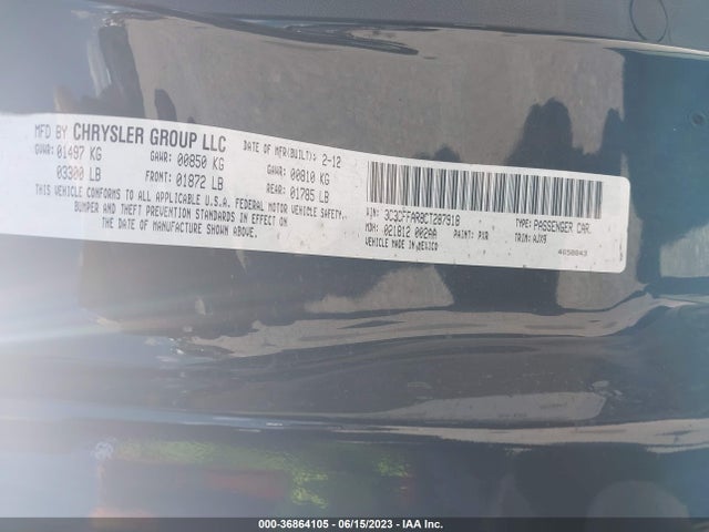 2012 FIAT 500 3C3CFFAR8CT287918 Photo 8