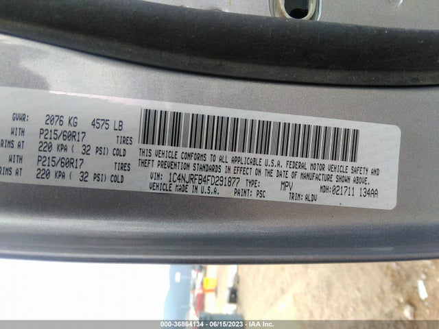 1C4NJRFB4FD291877 Jeep Patriot High Altitude Edition