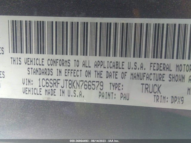 1C6SRFJT8KN766579 RAM 1500 Laramie