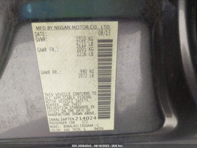 1N4AL3AP7EN214024 Nissan Altima 2.5 S