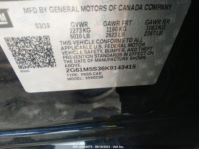 2G61M5S36K9143415 Cadillac XTS LUXURY