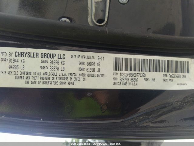 1C3CDFBB0ED771369 Dodge DART SXT