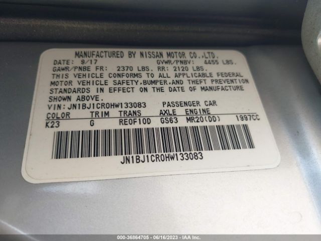 JN1BJ1CR0HW133083 Nissan Rogue Sport S