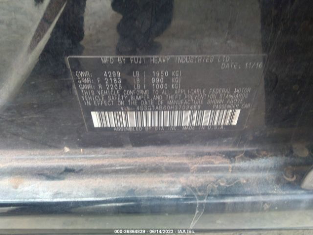 4S3GTAB60H3703489 Subaru Impreza Premium