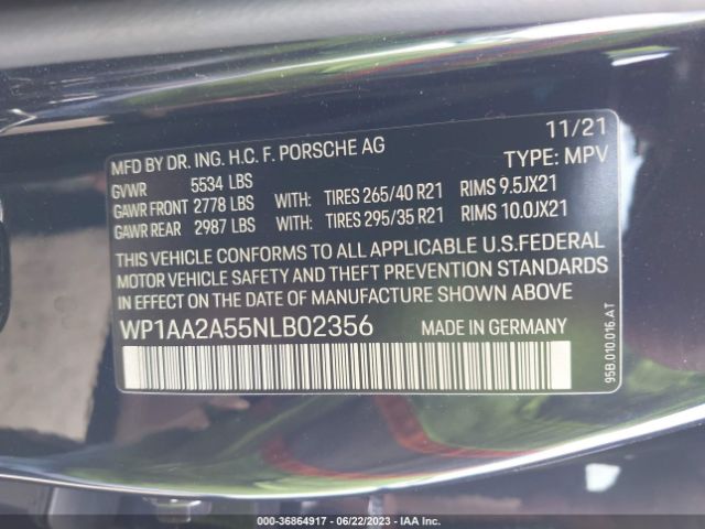 WP1AA2A55NLB02356 Porsche Macan