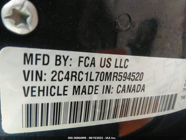2C4RC1L70MR594520 Chrysler Pacifica Hybrid Touring L