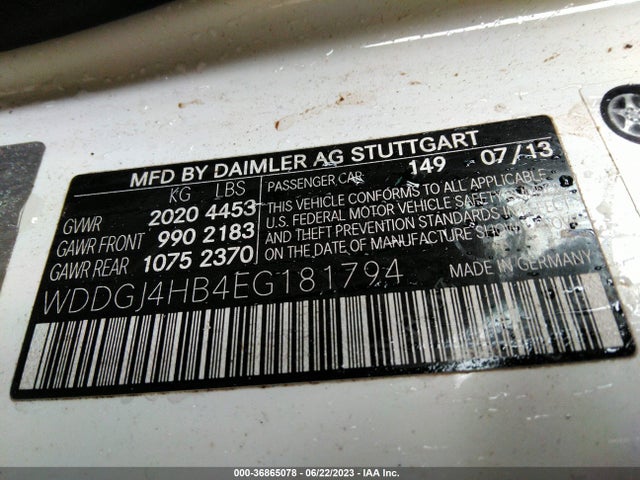 WDDGJ4HB4EG181794 Mercedes-Benz C-class C 250