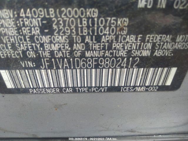 JF1VA1D68F9802412 Subaru Wrx Premium