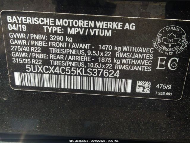 5UXCX4C55KLS37624 BMW X7 Xdrive50i