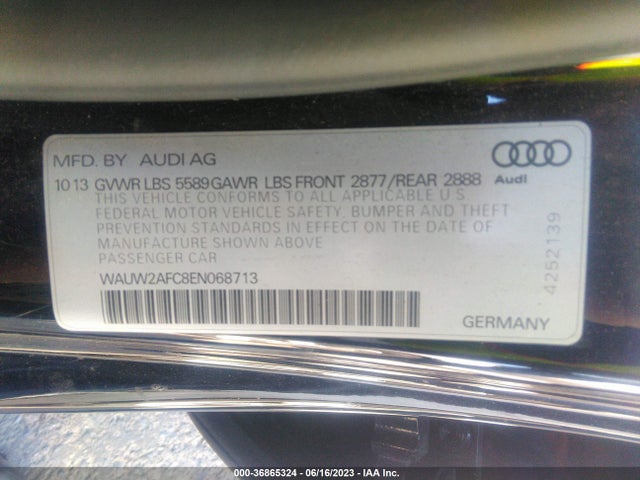 2014 Audi S7, VIN: WAUW2AFC8EN068713
