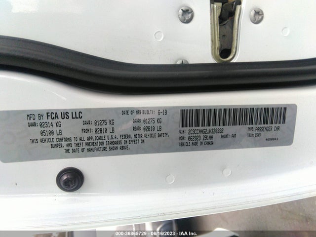 2C3CCAAG2JH320332 Chrysler 300 Touring