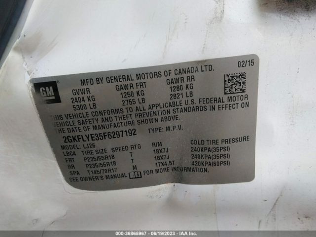 2GKFLYE35F6297192 GMC Terrain Slt