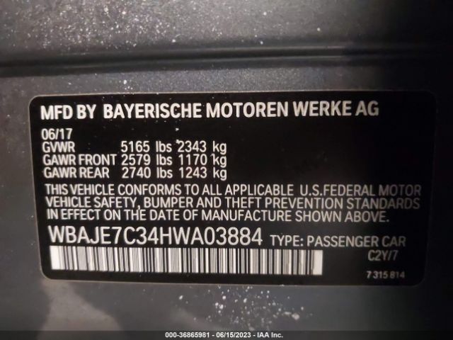 WBAJE7C34HWA03884 BMW 5 Series 540i Xdrive