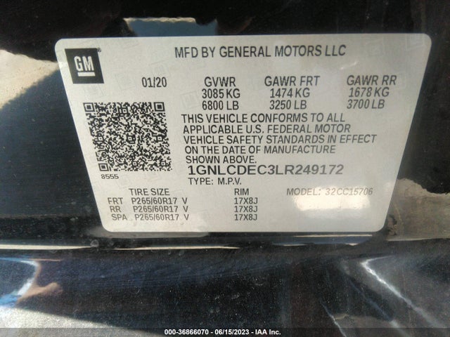 Chevrolet Tahoe Commercial 2020 1GNLCDEC3LR249172 Image 9