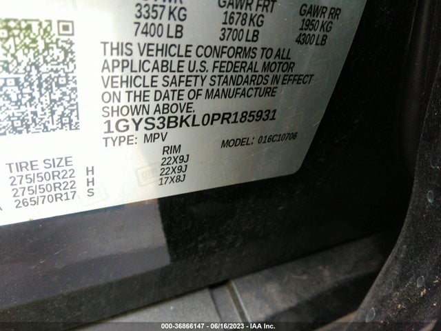 2023 Cadillac Escalade, VIN: 1GYS3BKL0PR185931